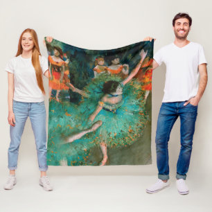 Cobertor De Velo Dançarinos no verde por Edgar Degas