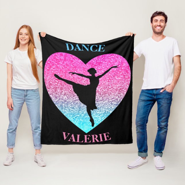 Cobertor De Velo Dance Fleece Blanket com Nome Personalizado (In Situ)