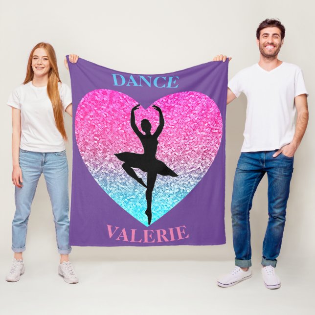 Cobertor De Velo Dance Fleece Blanket com Nome Personalizado (In Situ)
