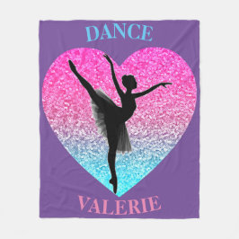 Cobertor De Velo Dance Fleece Blanket com Nome Personalizado