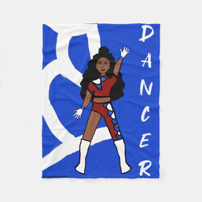 Cobertor De Velo Dancer Fleece Blanket Berry e Azul (Frente)
