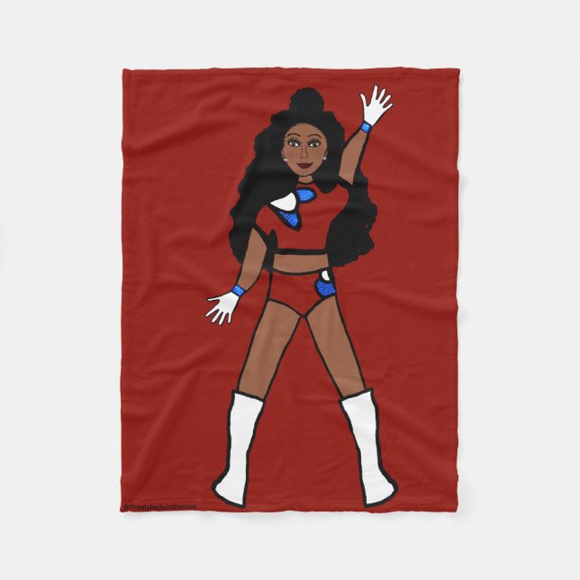 Cobertor De Velo Dancer Fleece Blanket Berry e Blue 2 (Frente)