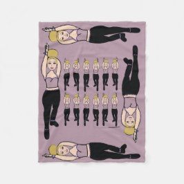 Cobertor De Velo Dancer Fleece Blanket Lilac & Black