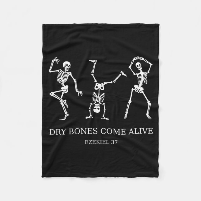 Cobertor De Velo Dancing Skeleton Dry Bones Come Alive Christian Ha (Frente)