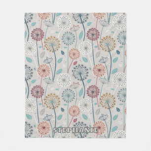 Cobertor De Velo Dandelion Whimsical - Vermelho, Amarelo, Branco e 