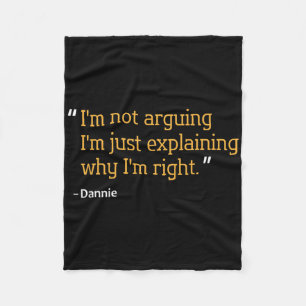 Cobertor De Velo Dannie Gift Cita Engraçado Aniversário Nome Person