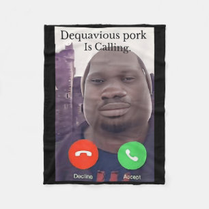 Cobertor De Velo Daquavious Pork Chama-Se Meme John Pork Meme