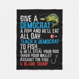 Cobertor De Velo Dar A Um Democrata Peixes Engraçados Homens Republ