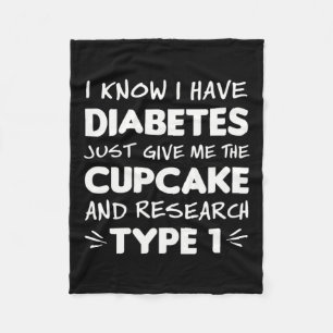 Cobertor De Velo Dar-Me Cupcake E Ouvir A Consciência Da Diabetes