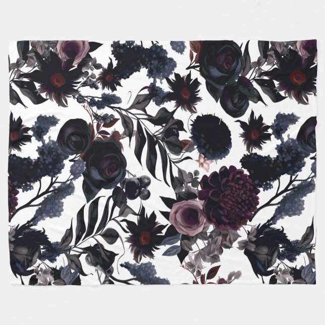 Cobertor De Velo "Dark Romance Wildflower (Frente (Horizontal))
