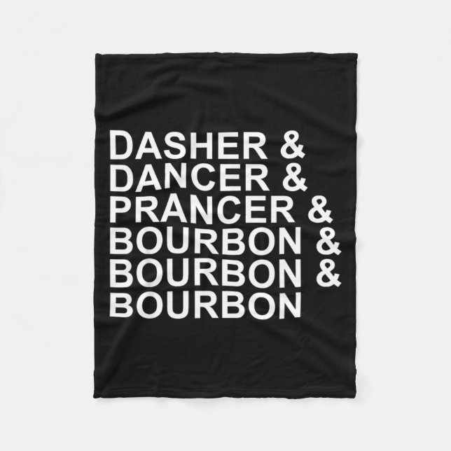 Cobertor De Velo Dasher Dancer Prancer &amp; Bourbon Christmas Holi (Frente)