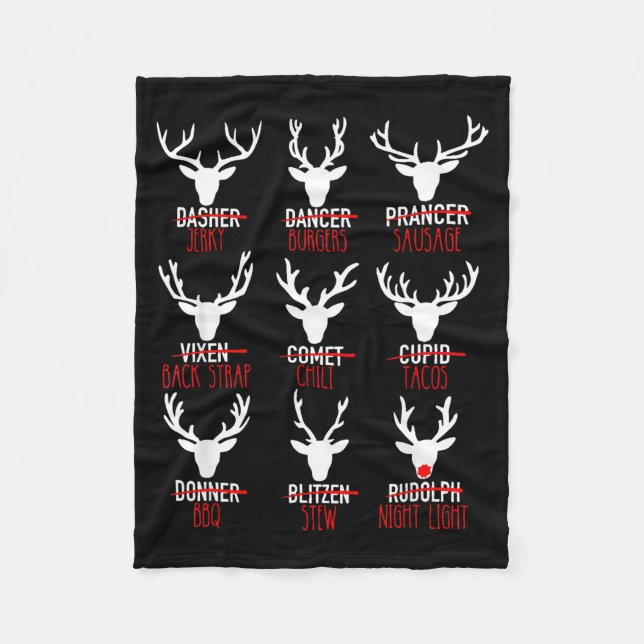 Cobertor De Velo Dasher Dancer Prancer & Bourbon Natal (Frente)