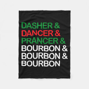 Cobertor De Velo Dasher Dancer Prancer Bourbon Natal Divertido Holi