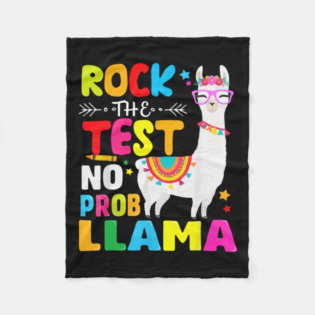 Cobertor De Velo Day Rock The Test Teacher No Prob Lama Teacher (Frente)