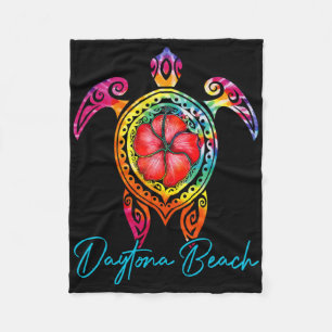 Cobertor De Velo Daytona Beach Flórida Tie Dye Sea Turtle Vacy
