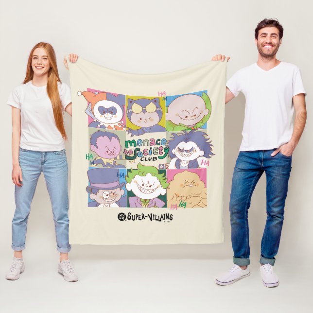 Cobertor De Velo DC Super-Villain Menace To Society Club Graphic (In Situ)