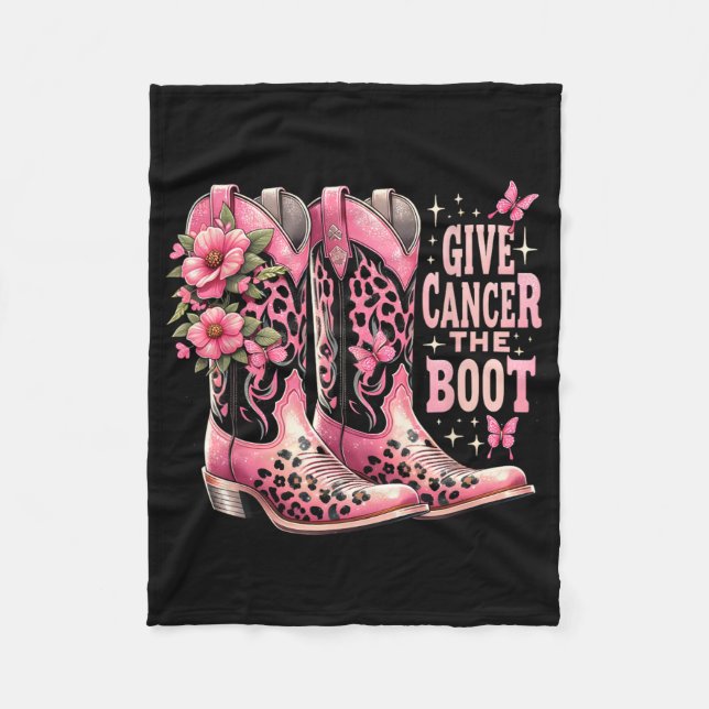 Cobertor De Velo Dê Ao Cancer O Boot Westers Cowgirl Boots Break Br (Frente)