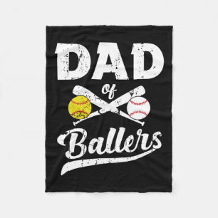 Cobertor De Velo De Ballers De Pai De Beisebol E De Jogador De Soft