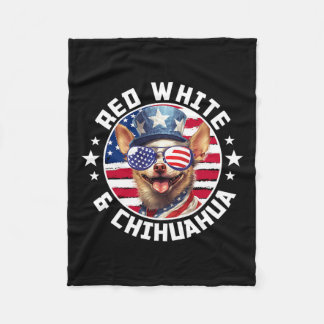 Cobertor De Velo De julho Cão Engraçado Patriótico Vermelho1