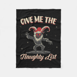 Cobertor De Velo Dê-Me A Lista Maldita Do Krampus Dark Christm