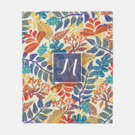 Cobertor De Velo De outono das folhas fundo floral muito bem