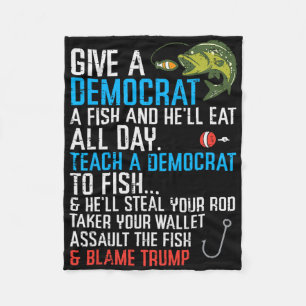 Cobertor De Velo Dê um Democrata Peixe Piada de Pesca Republicano H