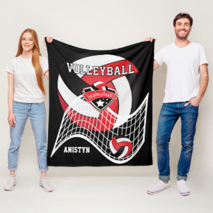 Cobertor De Velo 🏐 de voleibol - Vermelho, Branco e Preto
