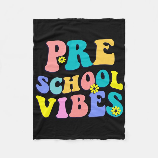Cobertor De Velo De Volta à Escola Vibrações Pré-Escolar Aluno Prof (Frente)
