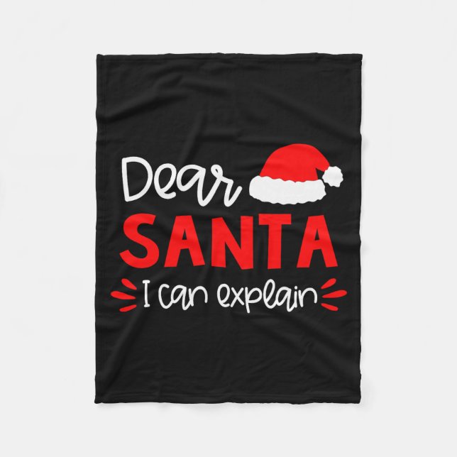 Cobertor De Velo Dear Santa Shirt Funny Matching Family Christmas P (Frente)