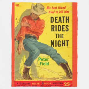 Cobertor De Velo Death Rides the Night Western book cobrir