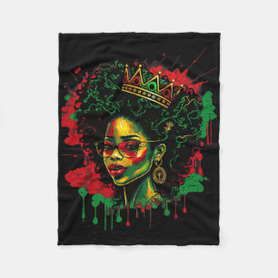 Cobertor De Velo Décima Sétima Rainha Negra Afro Melanin
