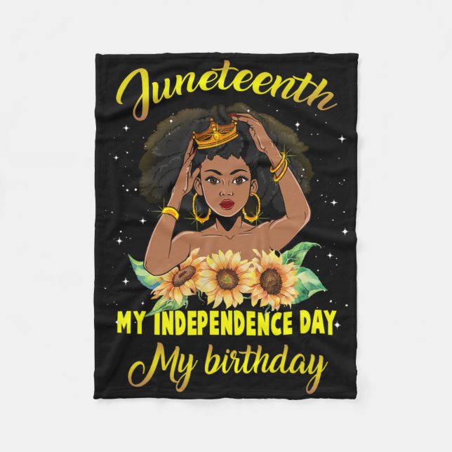 Cobertor De Velo Décimo Junto Dia da Independência Meu Aniversário  (Frente)