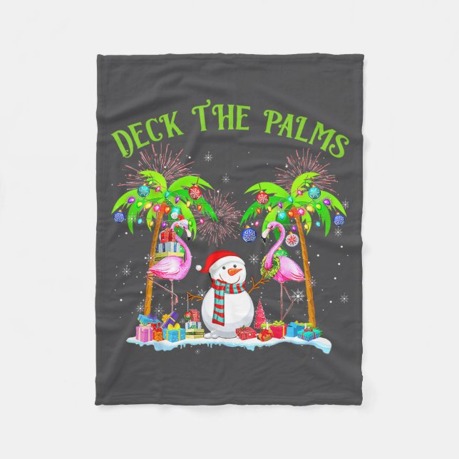Cobertor De Velo Deck The Palms Flamingo Trocal Christmas Lights Pa (Frente)