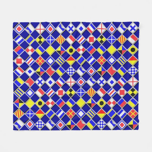 Cobertor De Velo Decor de Sinalizadores Náuticos (Frente (Horizontal))