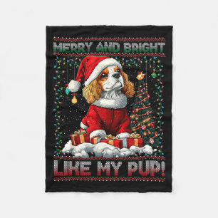 Cobertor De Velo Decoração de árvore de Natal do Cavalier King Char