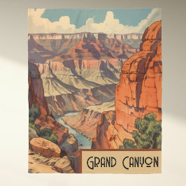 Cobertor De Velo Decoração de Casa Cabine Retro do Grand Canyon