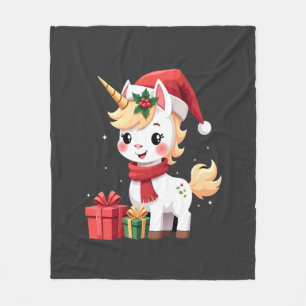 Cobertor De Velo Decoração de Natal Unicórnio Camisa de Natal de Un
