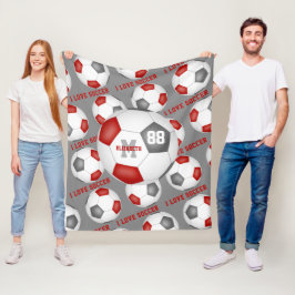 Cobertor De Velo decoração desportiva das raparigas Eu adoro cinza 