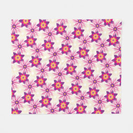 Cobertor De Velo Decorative Floral pattern Pink Purple Astra Modern