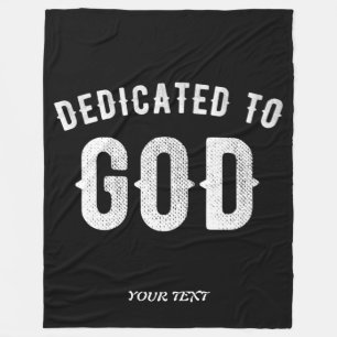 COBERTOR DE VELO DEDICADO A DEUS TEXTO BRANCO LEGAL PERSONALIZÁVEL