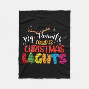 Cobertor De Velo Dedo Minha Cor Favorita É Luzes De Natal Feliz H