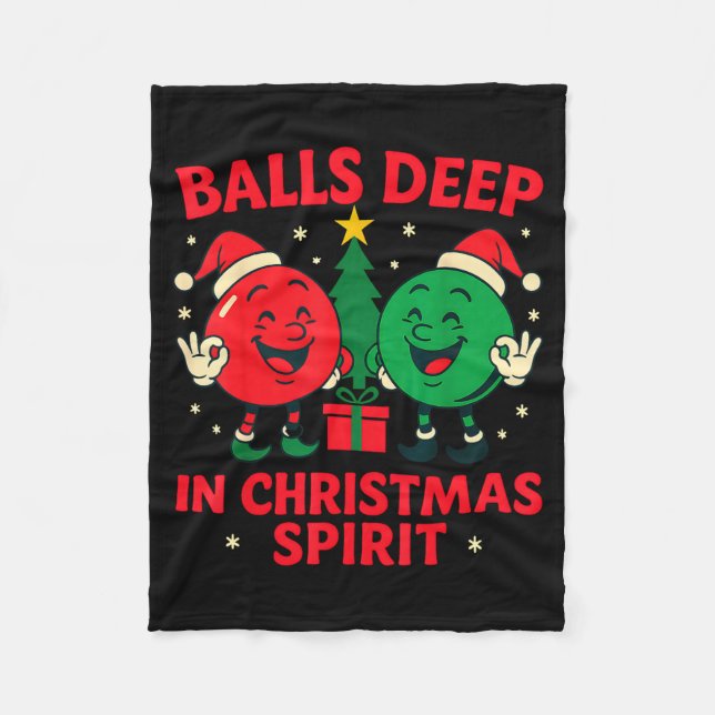 Cobertor De Velo Deep In Christmas Srit Funny Adult Christmas Humor (Frente)