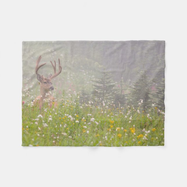 Cobertor De Velo Deer Buck | Parque Nacional Monte Rainier (Frente (Horizontal))