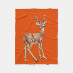 Cobertor De Velo Deer em vermelho