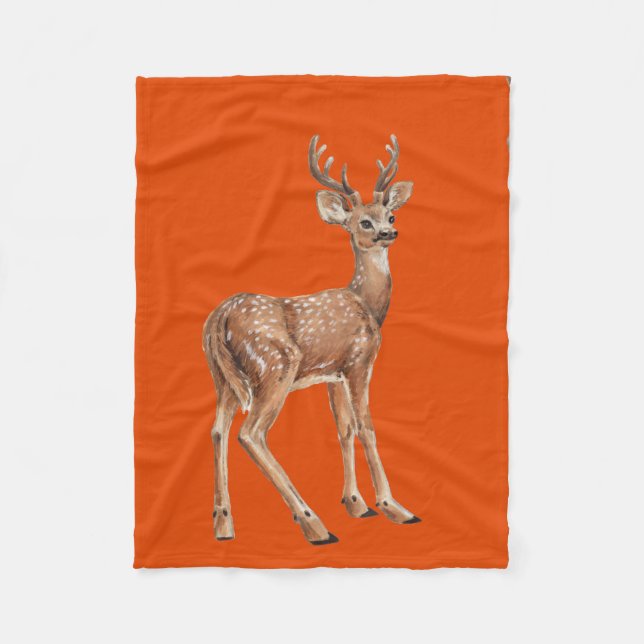 Cobertor De Velo Deer em vermelho (Frente)