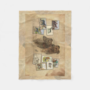Cobertor De Velo Deerhound vintage