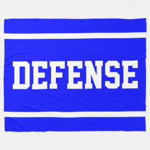 Cobertor De Velo DEFENSE Atlética Faixas de Texto Brancas no Azul V