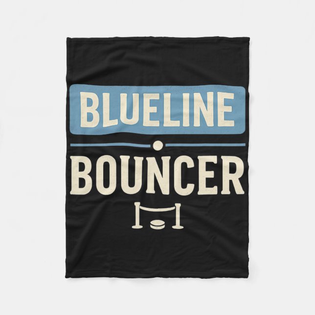 Cobertor De Velo Defensor de hóquei engraçado Blueline Bouncer joga (Frente)