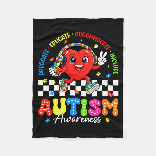 Cobertor De Velo Defensor inclusão educação especial autismo (Frente)
