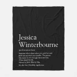 Cobertor De Velo Definição BFF Preto e Branco Personalizado